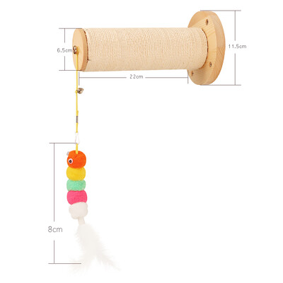 Kačių laipiojimo sieniniai baldai Laiptų lentyna prie sienos tvirtinamas hamakas, apverčiamas laiptų lentynas su sizalio virvinėmis kopėčiomis