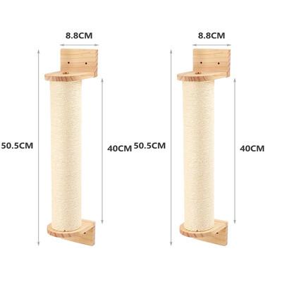 Kačių laipiojimo sieniniai baldai Laiptų lentyna prie sienos tvirtinamas hamakas, apverčiamas laiptų lentynas su sizalio virvinėmis kopėčiomis