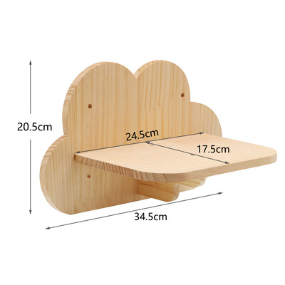 Perete de cățărat pentru pisici Arborele de pisică Raft plutitor cu scară de frânghie sisal Casă din lemn Hamac Pisicuță Scară pentru dormit și odihnă