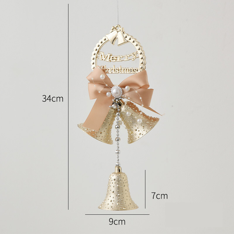 2023 m. naujas kalėdinis papuošimas, plastikinis cinkuotas varpas, viešbučio prekybos centro kūrybinis kalėdinis dekoravimo pakabukas