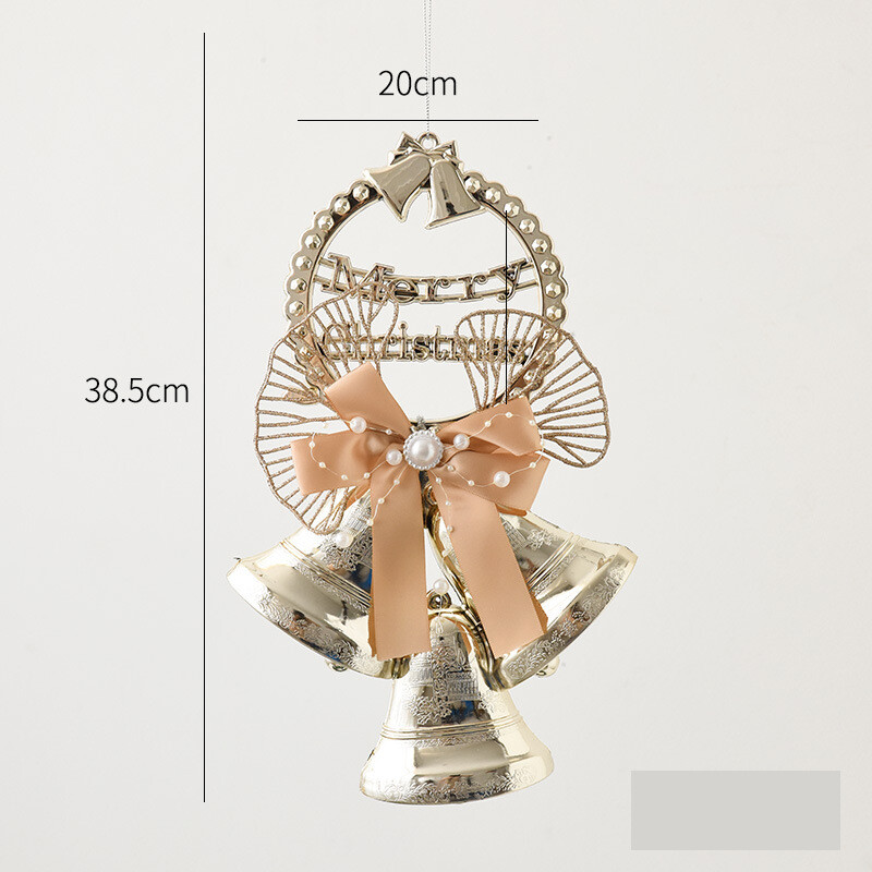 2023 m. naujas kalėdinis papuošimas, plastikinis cinkuotas varpas, viešbučio prekybos centro kūrybinis kalėdinis dekoravimo pakabukas