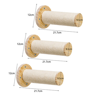 Falra szerelhető mászó macska fapolcok macskafüggőágy ugrópadlóval vagy karcoló oszloppal a macska játékhoz és alváshoz