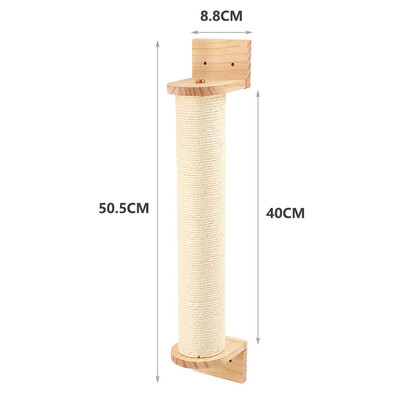 Falra szerelhető mászó macska fapolcok macskafüggőágy ugrópadlóval vagy karcoló oszloppal a macska játékhoz és alváshoz