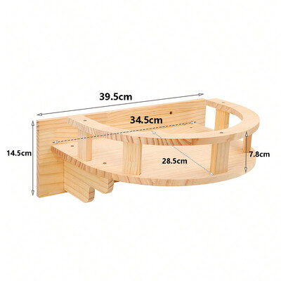 Pie sienas stiprināmi kaķu kāpšanas plaukti kaķu šūpuļtīkls ar kāpnēm un lecamo platformu, kas paredzēta kaķēniem, kas spēlējas un asaris