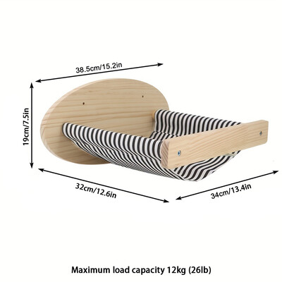 Pie sienas stiprināmi kaķu plaukti un četrpakāpju kāpnes pie sienas koka sizala gultas šūpuļtīkls lecama platforma kaķu spēlēšanai un gulēšanai