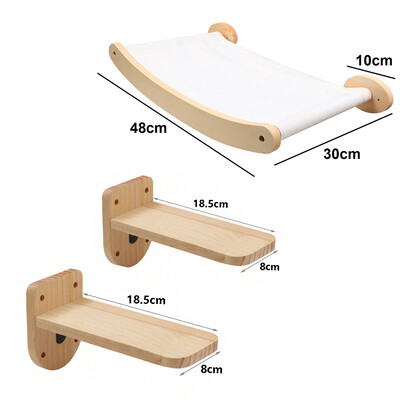 Különböző méretű macska felvonóhíd létra Szizál kötéllétra Tartós tömörfa kötéllétra kisállat tevékenységhez függőágy beltéri bútor