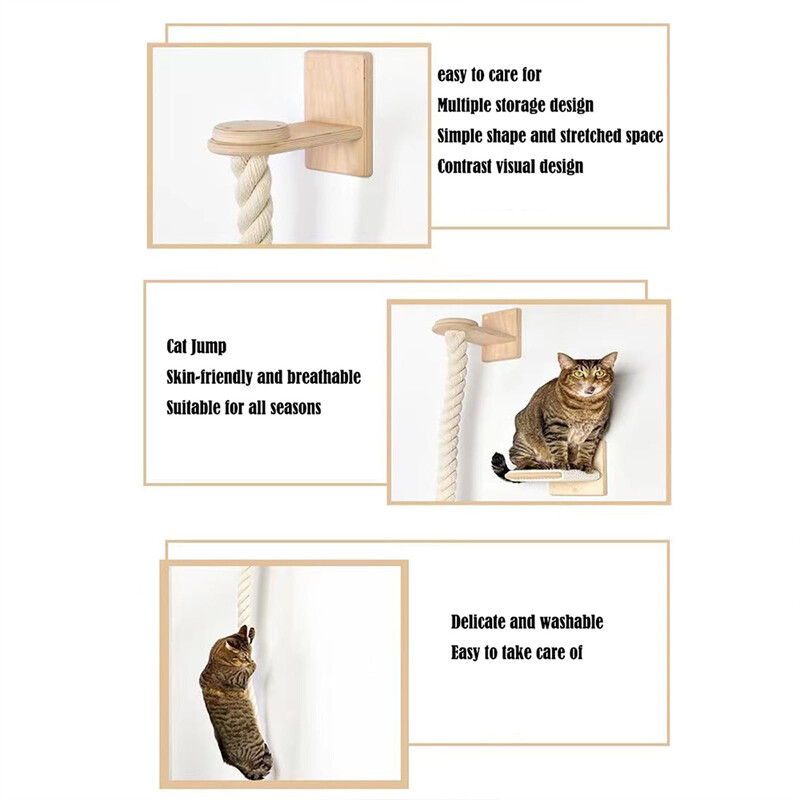 Falra szerelhető szizál kötél macska hegymászó fakarcoló oszlop Hevegés Sanctuary Interaktív játék játékok Jungle edzőterem benti macskáknak