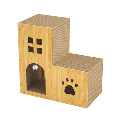 Kartoninis katės draskyklės namelis dideliam mažam katinui Juokingas didelis kartoninis namelis mažiems vidutiniams augintiniams