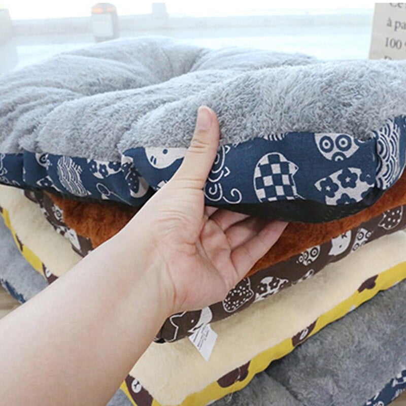 Putlus ir sutirštintas grynos medvilnės šiltas šunų lovos kilimėlis kačių čiužinys žiemai šiltas naminių gyvūnėlių kilimėlis Neslystantis dizainas mašina plaunama naminių gyvūnėlių duona Ma