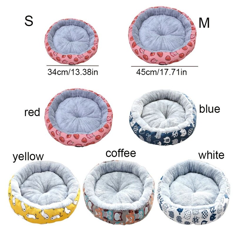 Karikatūras raksts Ziemas kaķu ligzda apaļa kaķu gulta apaļa mīksta kaķu guļam grozi Ērti silti kaķēnu kucēnu gultas rudens