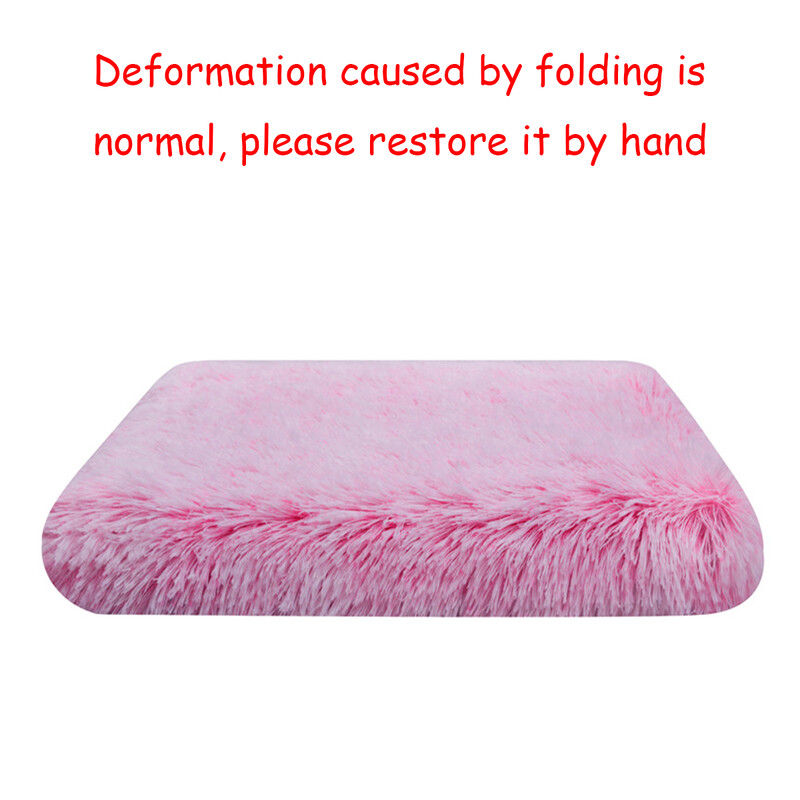 Covoraș pătrat cu grămadă lungă pentru animale de companie Casă pentru pisici pentru câini Pat pentru câini Covoraș detașabil, cu fundul anti-alunecare, canapea pentru somn adânc, iarnă, paturi calde pisici