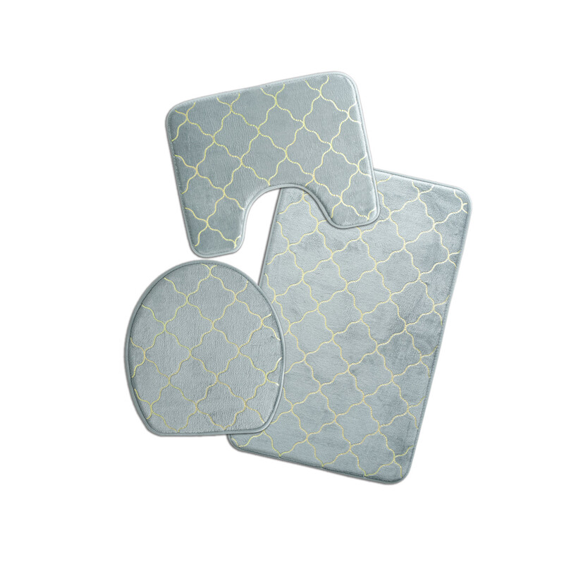 Jauns trīsdaļīgs tualetes apdruka tualetes sēdekļa marmora raksts ar karsti apdrukātu paklāju tualetes sēdeklis vannas istabas paklājiņa komplekts pretslīdes paklājiņš