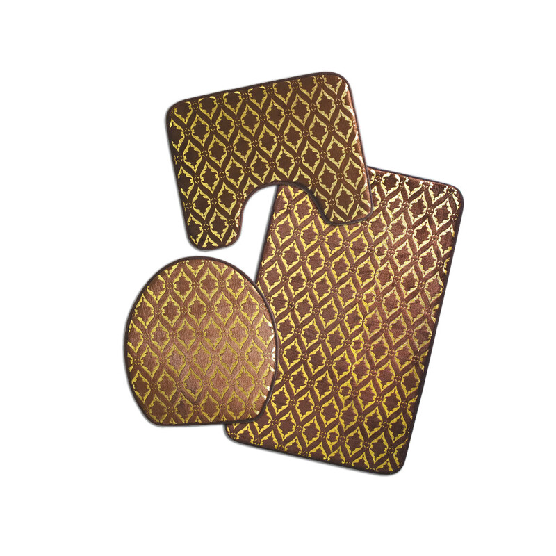 Jauns trīsdaļīgs tualetes apdruka tualetes sēdekļa marmora raksts ar karsti apdrukātu paklāju tualetes sēdeklis vannas istabas paklājiņa komplekts pretslīdes paklājiņš