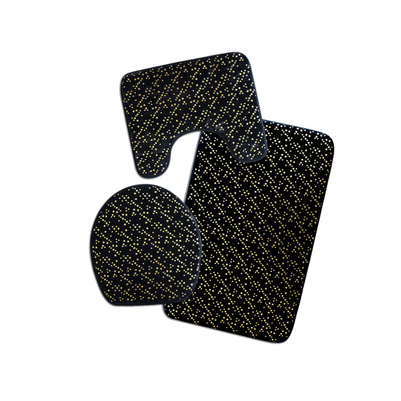 Jauns trīsdaļīgs tualetes apdruka tualetes sēdekļa marmora raksts ar karsti apdrukātu paklāju tualetes sēdeklis vannas istabas paklājiņa komplekts pretslīdes paklājiņš