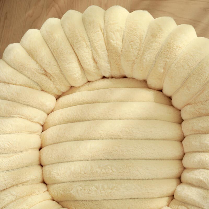 Pliušinis naminių gyvūnėlių lizdas žiemos katės lizdas šunų lizdas Didelio svorio tiesi juostelė pliušinis naminių gyvūnėlių kilimėlis Nuimamas, plaunamas apvalus katės lizdas augintinio lova