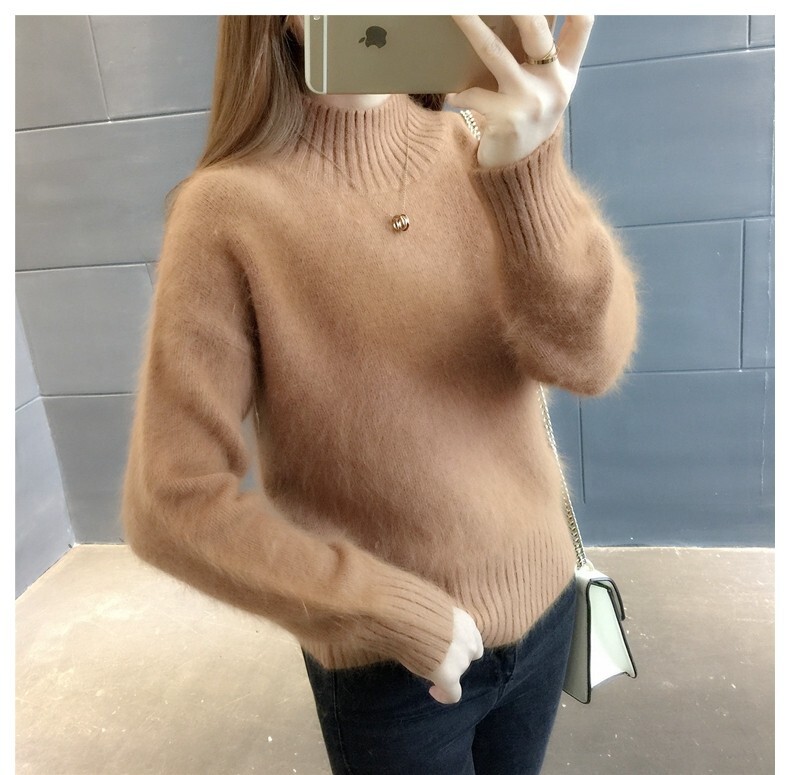 2024 m. ruduo ir žiema plius aksominis laisvas audinės megztinis aksominis naujas megztas megztinis moteriškas madingas megztinis golfu