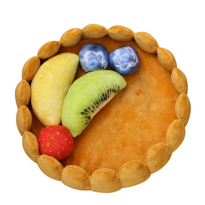 Kawaii Fruit Tart Māja suņu un kaķu gultā, kokvilna, kūkas formas mājdzīvnieku audzētava, jautrs, jauks kucēns, kaķēns, mazgājama ligzda, silts spilvens