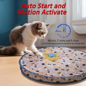 ATUBAN Electric Cat Toys, Hide and Seek Kitten Toy, Cirping & Motion Activated Interactive Cat Toy, Cats Hiding Cover Exercise Toy