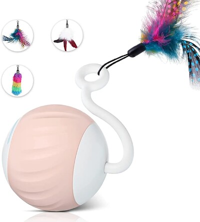 Žaislai katėms, turbo uodegos spaudimo katės žaislas 2 greičių interaktyvus turbo uodegos pelė katės rutulinis žaislas jutiklinis valdymas ir garso valdymas Smart Star