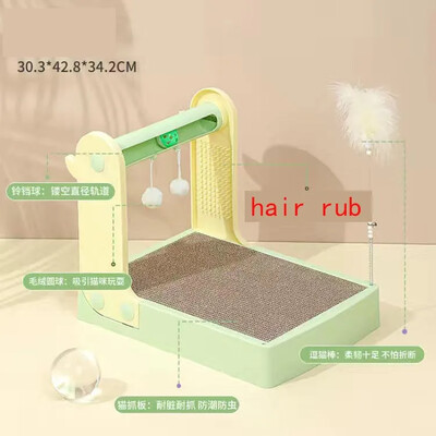 jucărie pentru pisici artefact amuzant pentru pisică Scărgăritor Placă de zgâriat rezistentă la uzură cu clopoțel lovire-a-aluniță pentru a ascuți ghearele Placă turnantă pentru pisici