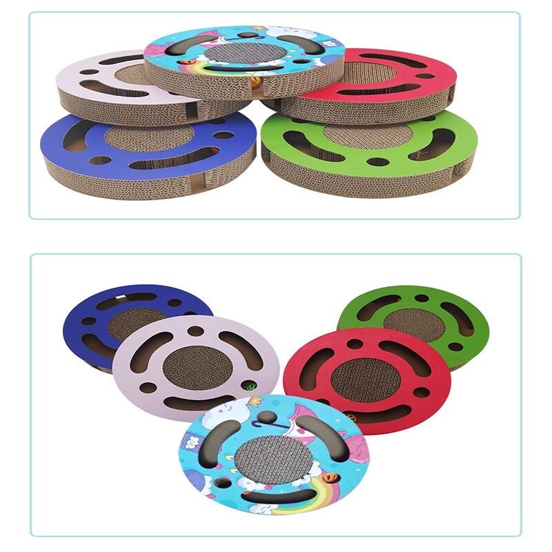 jucărie pentru pisici artefact amuzant pentru pisică Scărgăritor Placă de zgâriat rezistentă la uzură cu clopoțel lovire-a-aluniță pentru a ascuți ghearele Placă turnantă pentru pisici