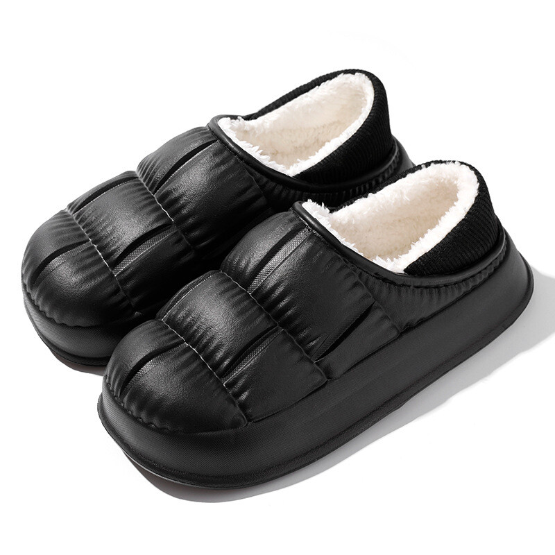 Rudens ir žiemos poros medvilninės šlepetės kulno krepšys viršutiniai rūbai pėdų šildytuvai medvilninės šlepetės minkštas dugnas pliušinis kartaus melionas neslystantis šiltos medvilninės šlepetės