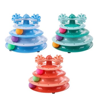 Cats Toy Tower Tracks Cat Toys Διαδραστικό Εκπαίδευση Ευφυΐας Γάτας Ψυχαγωγικό Πιάτο Tower Pet Products Cat Tunnel