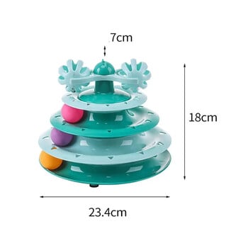 Cats Toy Tower Tracks Cat Toys Διαδραστικό Εκπαίδευση Ευφυΐας Γάτας Ψυχαγωγικό Πιάτο Tower Pet Products Cat Tunnel