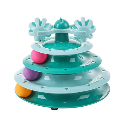 Macskajátékok Toronynyomok Macskajátékok Interaktív macskaintelligencia képzés Szórakoztató tányértorony Kisállattermékek Macska alagút