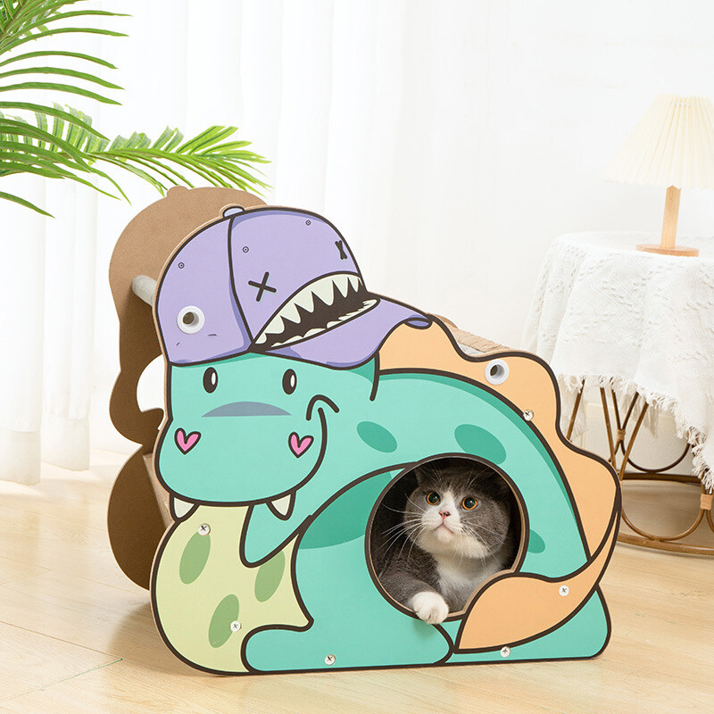 Kačių praturtinimo žaislas Interaktyvus šlifavimo letenų poilsis Žaisk 3 viename nuobodulį malšinantis žaislas numušti kurmio katę su katės draskymo padu