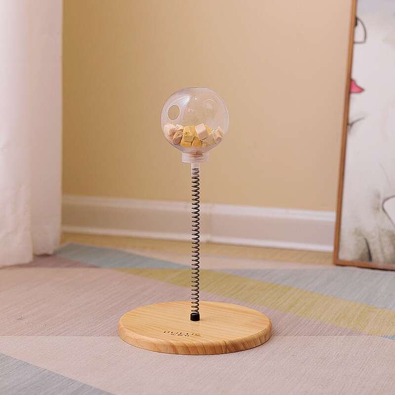 Placă turnantă din lemn masiv, jucării pentru pisici.