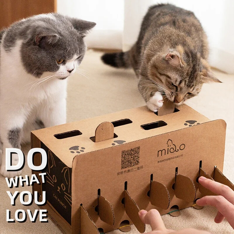 Cat Punch Kaķu interaktīvā rotaļlieta Murkšķa kurmja Peles Spēle Rotaļpele Uznirstošā puzle kaķiem Trauku vingrinājumi Kaķu rotaļlietu piederumi