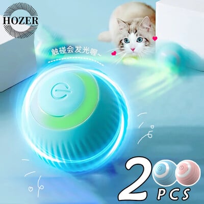 2 ΤΕΜ Cat Interactive Ball Indoor Auto Rolling Magic Ball Smart Toys Ηλεκτρονικά Διαδραστικά Αξεσουάρ παιχνιδιού για Cat Toy Cat