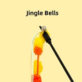 Pliušinis rutulinis kačių erzinimas Spalvingų siūlų kamuoliukų erzinimo lazdelė Swing Stremers Kačių žaislas Lankstus PVC pagaliukas Interaktyvus varpelio erzinimas naminiams gyvūnėliams