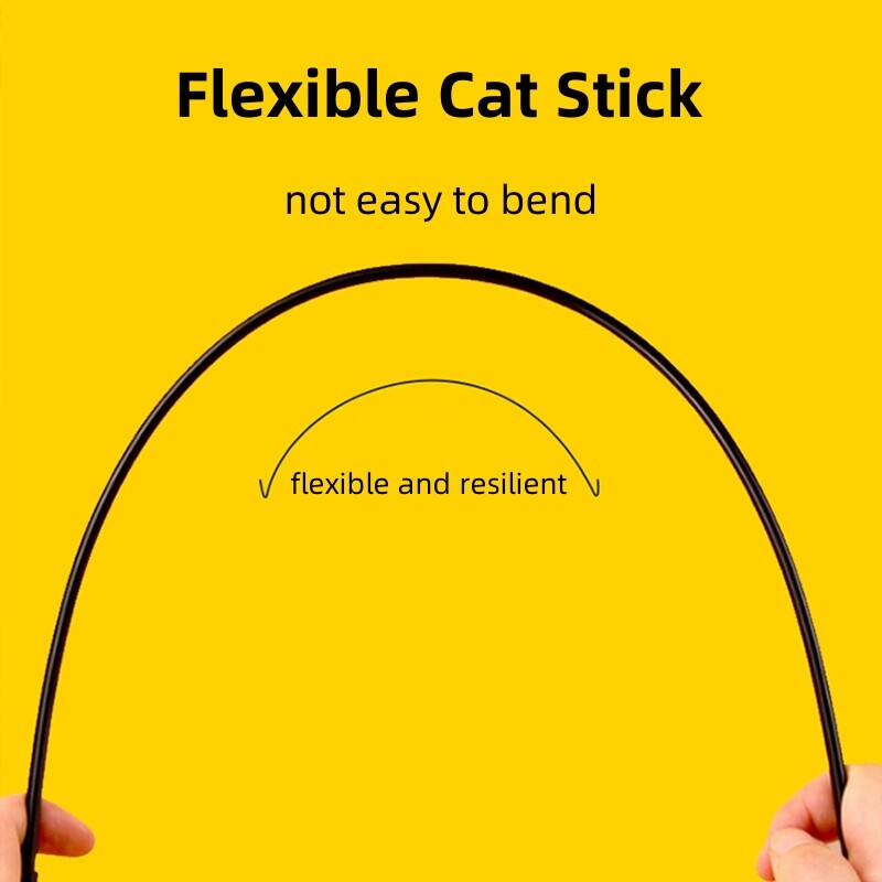 Pliušinis rutulinis kačių erzinimas Spalvingų siūlų kamuoliukų erzinimo lazdelė Swing Stremers Kačių žaislas Lankstus PVC pagaliukas Interaktyvus varpelio erzinimas naminiams gyvūnėliams