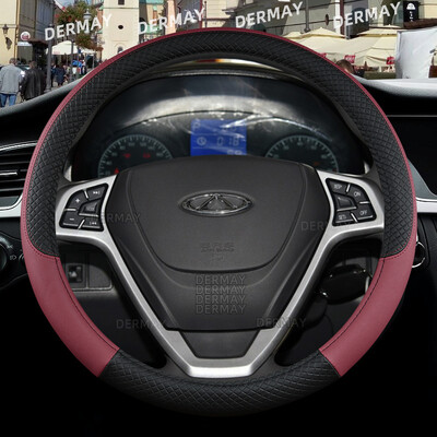 skirtas Chery Tiggo 7 Pro Plus Tiggo 8 Plus Tiggo 5X Pro automobilio vairo dangtis 9 spalvų PU oda neslystantys automobilių priedai