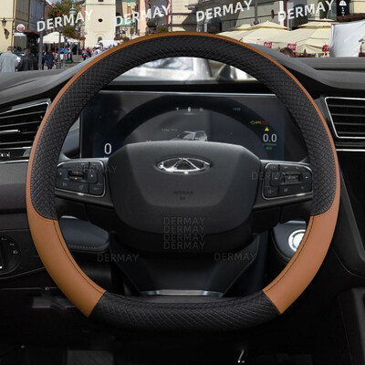 skirtas Chery Tiggo 7 Pro Plus Tiggo 8 Plus Tiggo 5X Pro automobilio vairo dangtis 9 spalvų PU oda neslystantys automobilių priedai