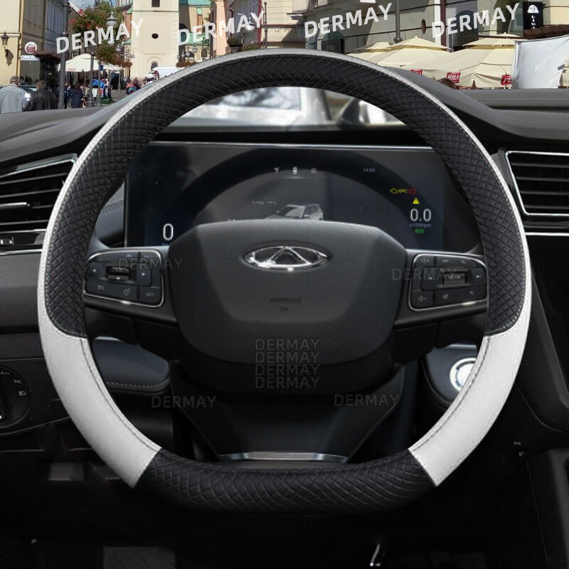 skirtas Chery Tiggo 7 Pro Plus Tiggo 8 Plus Tiggo 5X Pro automobilio vairo dangtis 9 spalvų PU oda neslystantys automobilių priedai