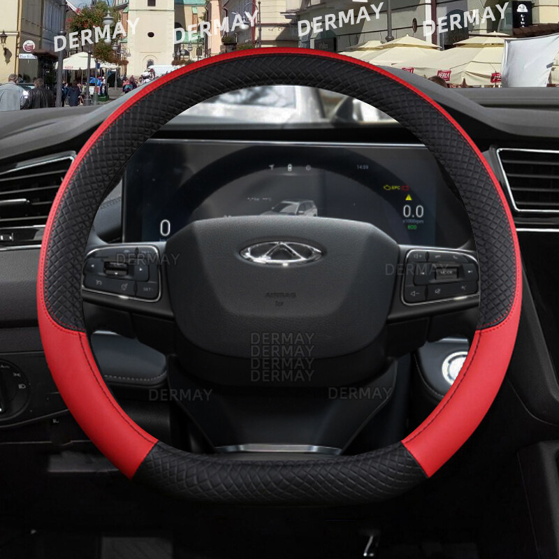 skirtas Chery Tiggo 7 Pro Plus Tiggo 8 Plus Tiggo 5X Pro automobilio vairo dangtis 9 spalvų PU oda neslystantys automobilių priedai