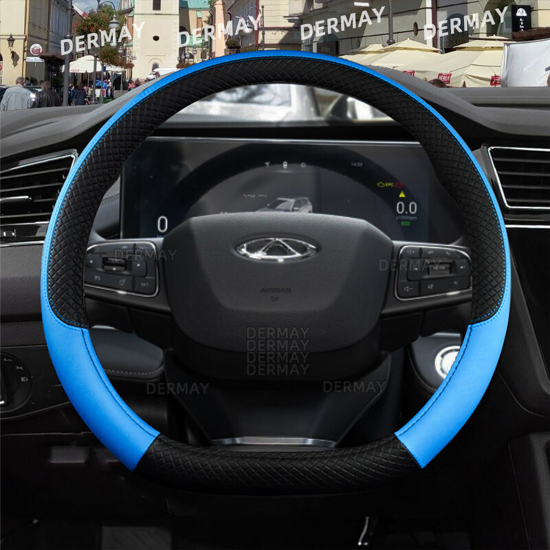 skirtas Chery Tiggo 7 Pro Plus Tiggo 8 Plus Tiggo 5X Pro automobilio vairo dangtis 9 spalvų PU oda neslystantys automobilių priedai