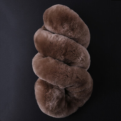 Husă universală pentru volan de mașină de iarnă 100% blană de lână din Australia Capă pentru volan de mașină integrată din pluș Accesorii calde pentru mașină