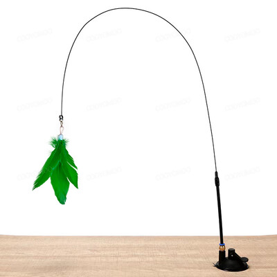 Simuliacinis paukštis Interaktyvus Juokingas katės lazdelės žaislas pūkuotas plunksninis paukštis su varpeliu katės lazdelės žaislas kačiukas, žaidžiantis naminių gyvūnėlių priedais