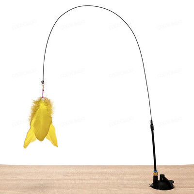 Simuliacinis paukštis Interaktyvus Juokingas katės lazdelės žaislas pūkuotas plunksninis paukštis su varpeliu katės lazdelės žaislas kačiukas, žaidžiantis naminių gyvūnėlių priedais