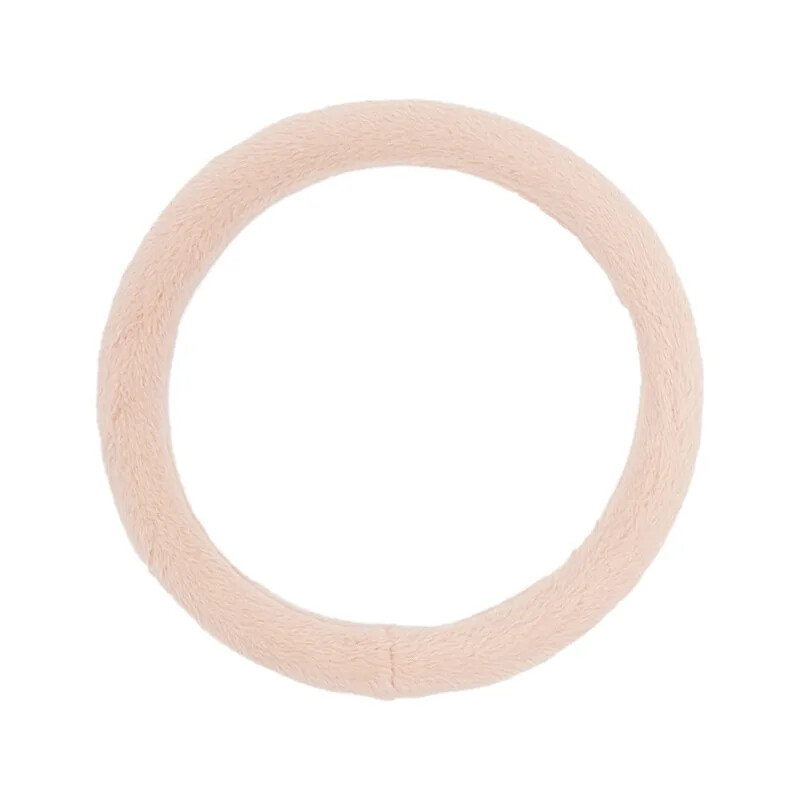 Imitație de păr de iepure husă pentru volan de mașină de pluș, caldă, anti-alunecare, capac pentru mânerul volanului de mașină, accesorii de iarnă pentru interiorul mașinii