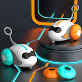 Mașină inteligentă de jucărie pentru pisici, minge interactivă de jucărie pentru pisici, mașină cu rulare automată, telecomandă, mașină electrică pentru interior pentru animale de companie