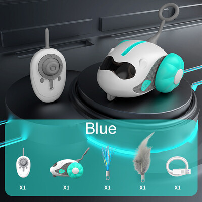 Mașină inteligentă de jucărie pentru pisici, minge interactivă de jucărie pentru pisici, mașină cu rulare automată, telecomandă, mașină electrică pentru interior pentru animale de companie