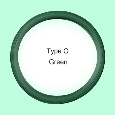 Automobilio neslystantis odinis vairo dangtelis Universalus automobilio vairo apsauginis dangtelis Madingas stilius 38 cm forma OD žalia