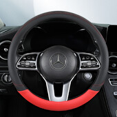 Husă pentru volan de mașină, universală, din piele, anti-alunecare, husă de protecție pentru volan de mașină Diametru 38 cm, formă OD