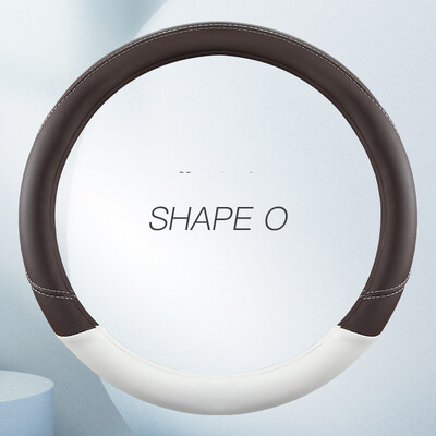 Husă pentru volan de mașină, universală, din piele, anti-alunecare, husă de protecție pentru volan de mașină Diametru 38 cm, formă OD