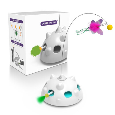 „Ambush Cat“ žaislai, interaktyvūs slėptuvės, plunksnų žaislas, robotas, plazdantis drugelis katės automatinis žaislas su lengvu judesiu